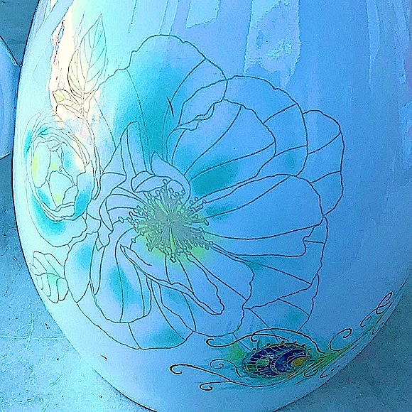 222 FIFTH LAKSHMI WATER PITCHER PORCELAIN NEW PORCELAIN - Picture 7 of 8